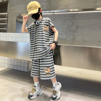 男童背心套装夏季2025新款儿童夏装运动服潮帅气时髦大童夏款衣服