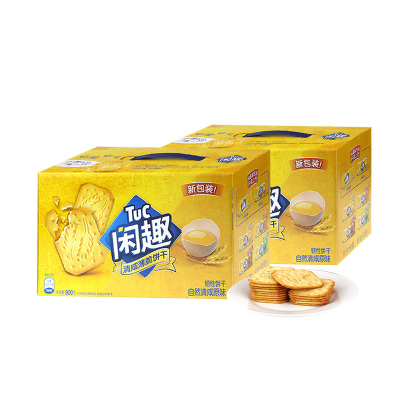 亿滋闲趣饼干整箱零食清咸原味苏打饼干早餐小吃食品零食1800g（原味*2）