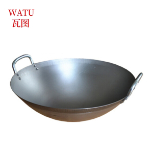 瓦图 厨房用品 炒锅 直径50cm 双耳可抛炒菜锅 铁锅