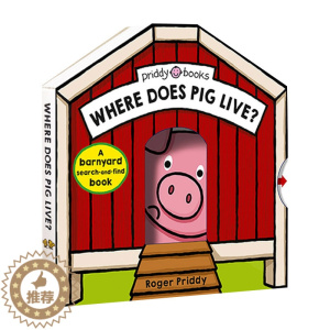 [醉染正版]英文原版绘本 Where Does Pig Live 小猪住在哪里 幼儿童英语启蒙认知绘本 抽拉操作纸板书撕