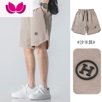 七斓WOODSOON五分裤男潮牌夏季休闲运动裤针织短裤男士薄款沙滩中裤