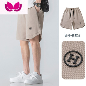 七斓WOODSOON五分裤男潮牌夏季休闲运动裤针织短裤男士薄款沙滩中裤