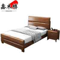 鑫木樽床+床头柜150cm套