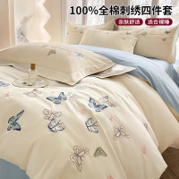 轻奢床上四件套全棉纯棉2026新款床单被套三件套高级床品优雅