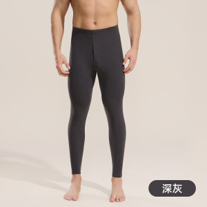 加肥加大秋裤男士薄款德绒保暖裤男款内穿高弹秋冬打底裤螺纹单裤