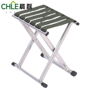 晨磊折叠凳银白管绿色/把