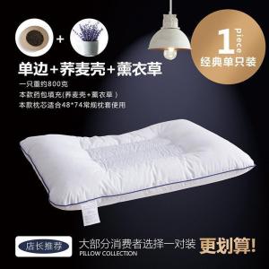 美帮汇决明子枕头荞麦皮枕学生单人双人枕芯一对装成人家用整头