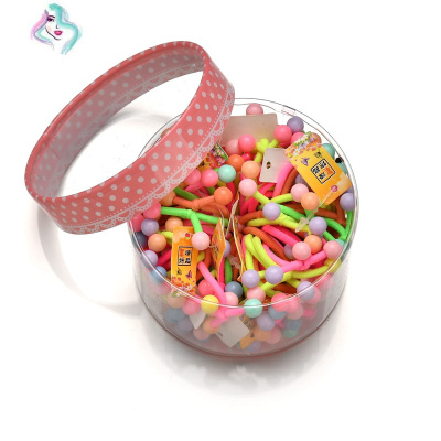 儿童发圈宝宝橡皮筋女童头绳扎头发不伤发饰皮筋婴儿发夹小号发绳你那么美强拉不断30根黑+70根混色皮筋