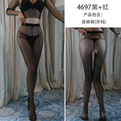 长夜漫漫情趣内衣丝袜女性感连裤袜开档激情美腿袜连脚丝袜4697