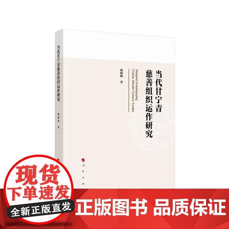 当代甘宁青慈善组织运作研究 杨晓梅著 人民出版社