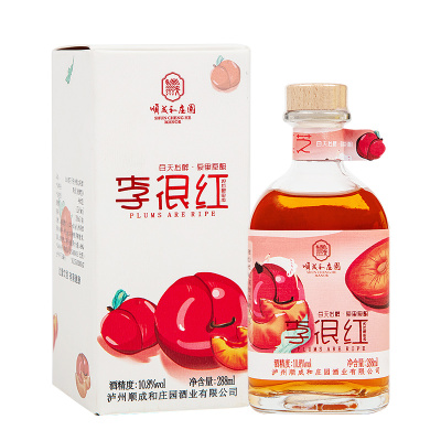 百乐芝纯果发酵酒果酒李子酒10.8度低度女生微醺甜酒网红晚安酒李很红288ml/单瓶