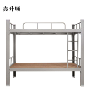 鑫升顺铁架床钢木床宿舍床灰色加厚型2000X1200含床板[工厂现做 7天内发货]