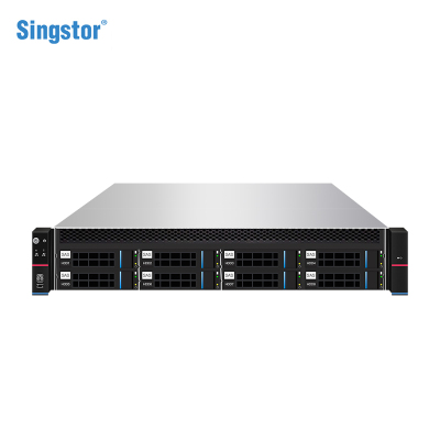 鑫云SS200G-08A后期制作、电视台共享网络存储8盘位视频剪辑、特效磁盘阵列六个千兆网口裸机+64TB