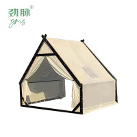 劲脉 户外露营帐篷 米黄色-4*4*3M 顶