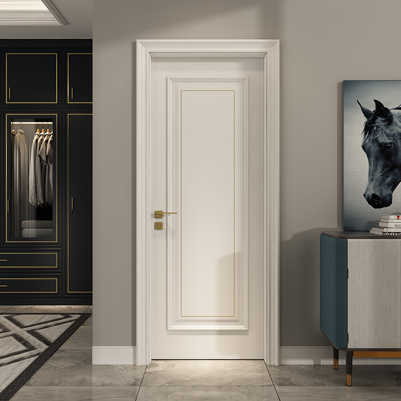 皮阿诺木门 简约卧室门室内门客厅书房门套装门静音烤漆混油家用门