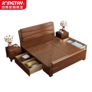 中泰(jongtay)1.5米实木床新中式简约接待床 J-CDZ80