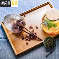 三维工匠竹托盘竹制托盘长方形家用北欧茶盘水杯实木商用木盘子餐具盘子 中号托盘33cm*22cm