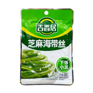 吉香居麻辣香辣野山椒芝麻海带丝下饭菜咸菜开味小菜四川泡菜88g*3