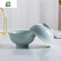 景德镇青瓷饭碗单个家用碗碟套装酒店饭店碗送礼不烫手饭碗 FENGHOU 5寸影白双色饭碗1个