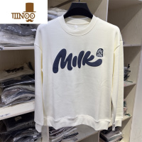 YANXU潮牌帅气刺绣Ins圆领卫衣男士套头字母印花时尚简约百搭上衣