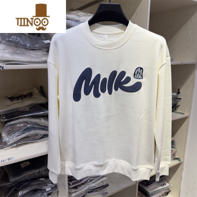 YANXU潮牌帅气刺绣Ins圆领卫衣男士套头字母印花时尚简约百搭上衣