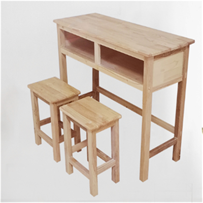 QY-247双人木质课桌凳