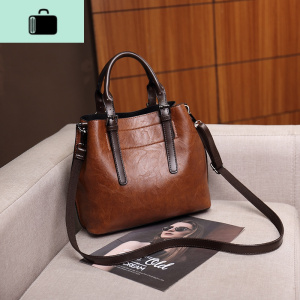 包包女新款2020时尚百搭皮斜挎包女士大气手提单肩大包复古皮包NEW LAKE女士单肩包