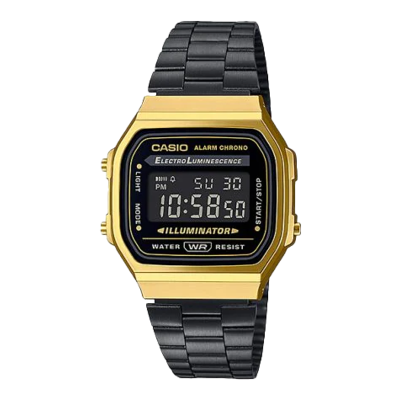 CASIO 代购卡西欧手表复古黑金色方形时尚运动男表A168WEGB-1BVT