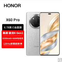 荣耀X60 Pro玄武灰 8GB+256GB 新一代骁龙6芯 5G芯 6600mAh大电池 66W快充超清晰一亿像素 5G手机