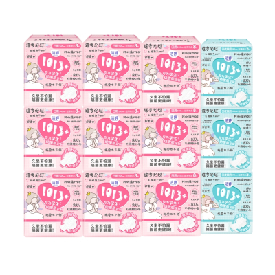 洁婷1013卫生巾日夜用学生超薄棉柔百褶巾姨妈巾87片(日72片夜15片)