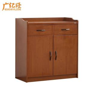 广亿隆木质茶水柜宿舍胶板鞋柜餐边柜两门两抽80*40*82cm