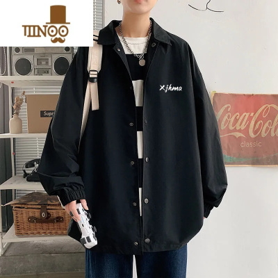 YANXU港风外套男潮牌感休闲加绒运动夹克韩版潮流学生百搭帅气