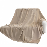 铭思沃毛毯100*150cm条米咖色