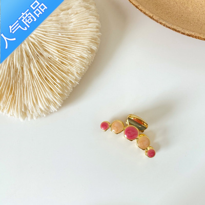 YICHENG韩国网红发卡女夏顶夹卡子头饰少女发饰刘海夹子头发边夹抓夹发夹紫粉色