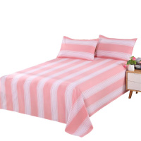 知布家国风粗布加大双人床单250*250cm 条