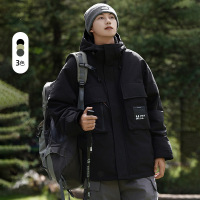 90绒防寒羽绒服冬装新款冲锋衣男士美式宽松加厚保暖工装羽绒外套