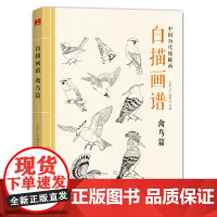 2022新书 白描画谱 禽鸟篇 中国工笔技法画册集书籍入门初自学者零基础教程材成人手绘临摹勾线名家底稿图大全美术绘画