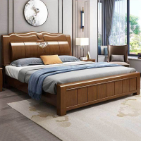 臻远ZY-SMC-163 现代简约实木床双人床 1.8米简约床