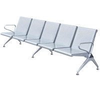 锦北 钢制排椅机场椅加固加厚医院长椅候诊椅连排输液等候椅 A款四人位