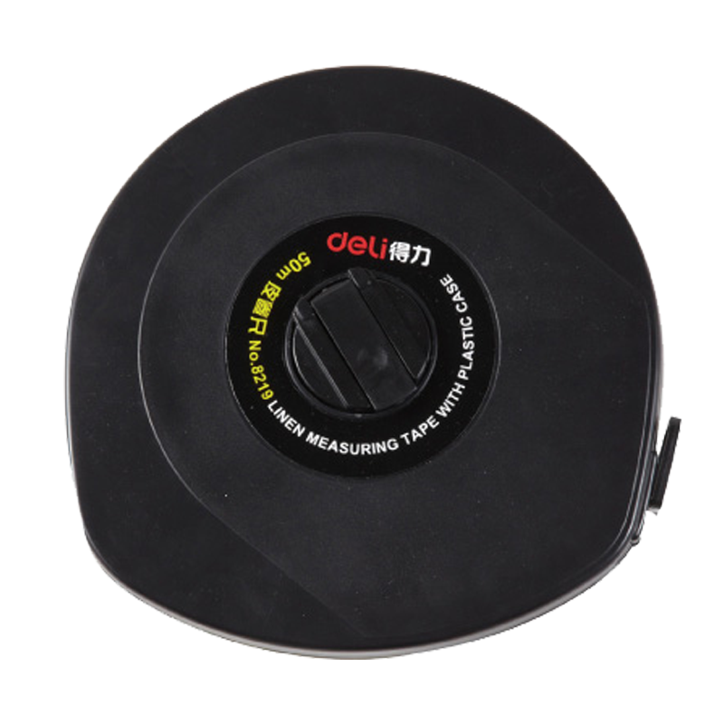 得力8219皮卷尺工程皮尺 黑色 50m 单位/把