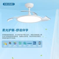 雷士照明未来光隐形风扇灯简约全光谱卧室餐厅吊灯客厅吊扇灯主灯