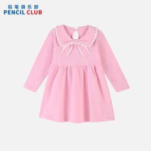 [1件3折]铅笔俱乐部童装秋装新款女小童连衣裙儿童学院风裙子宝宝长袖