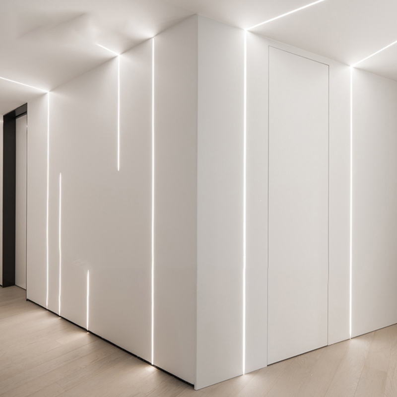 嵌入式线形灯线型线性灯古达带条无边框客厅铝合金灯槽led线条灯卡槽