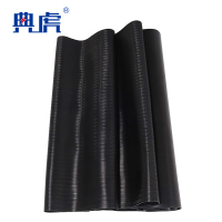 典虎 绝缘橡胶板 黑色条纹5mm*1.2m*5m 卷
