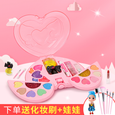 儿童化妆品套装彩妆盒女孩3岁过家家玩具公主梳妆包生日6女童可变换背包化妆包送化妆刷套装