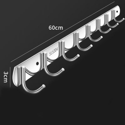 小窝厘 不锈钢连排挂钩可打孔 8钩-1个装