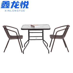 鑫龙悦接待桌椅 80cm 套