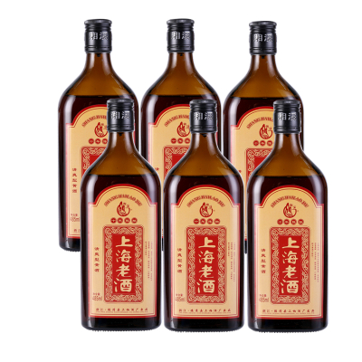 六瓶湘溪上海老酒黄酒十年陈绍兴味黄酒485ml*6瓶