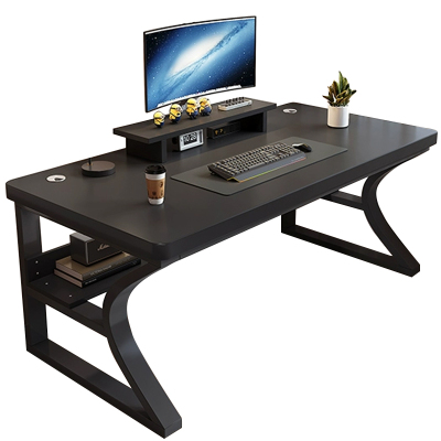 中豫鑫泽ZYXZ5040238 实木电脑桌台式书桌卧室家用办公桌 1.4米黑色