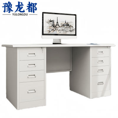 豫龙都钢制办公桌1.6m张